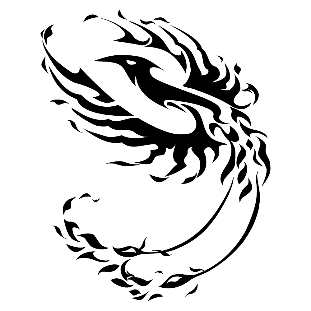 Tribal Phoenix Tattoo Design 4