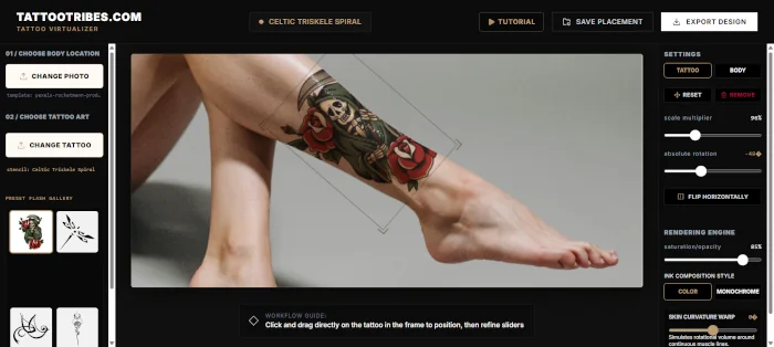 TattooTribes virtual tattoo try-on