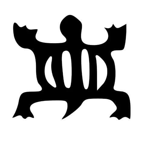 Denkyem Adinkra tribal symbol drawing