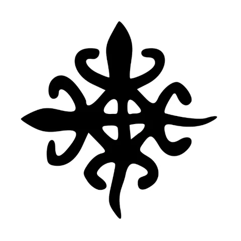 Funtunfunefu Denkyemfunefu Adinkra tribal symbol drawing