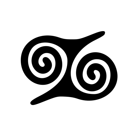 Gyawu Atiko Adinkra tribal symbol drawing