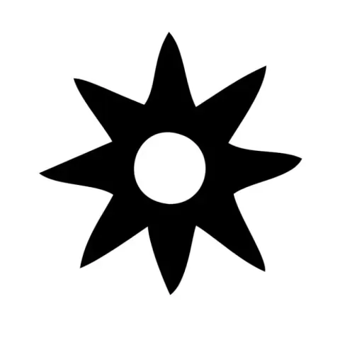 Nsoromma Adinkra tribal symbol drawing