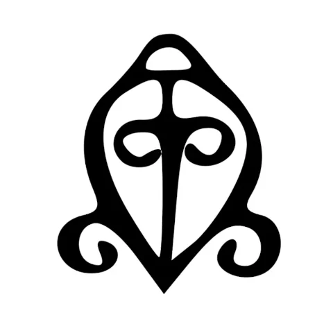 Odo Nyera Fie Kwan Adinkra tribal symbol drawing