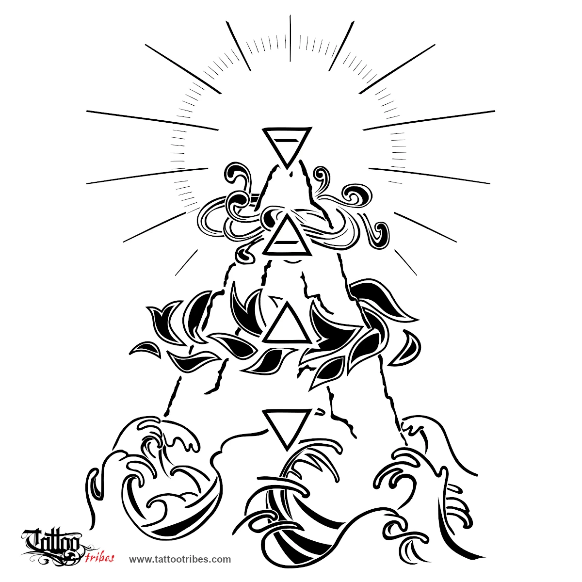Tattoo image of Four elements, Balance, equilibrium