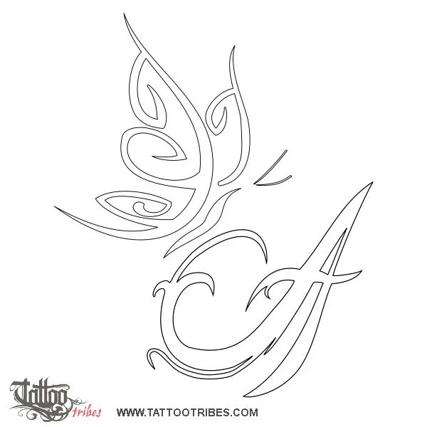 Stencil outline of Butterfly on A, Transformation, freedom