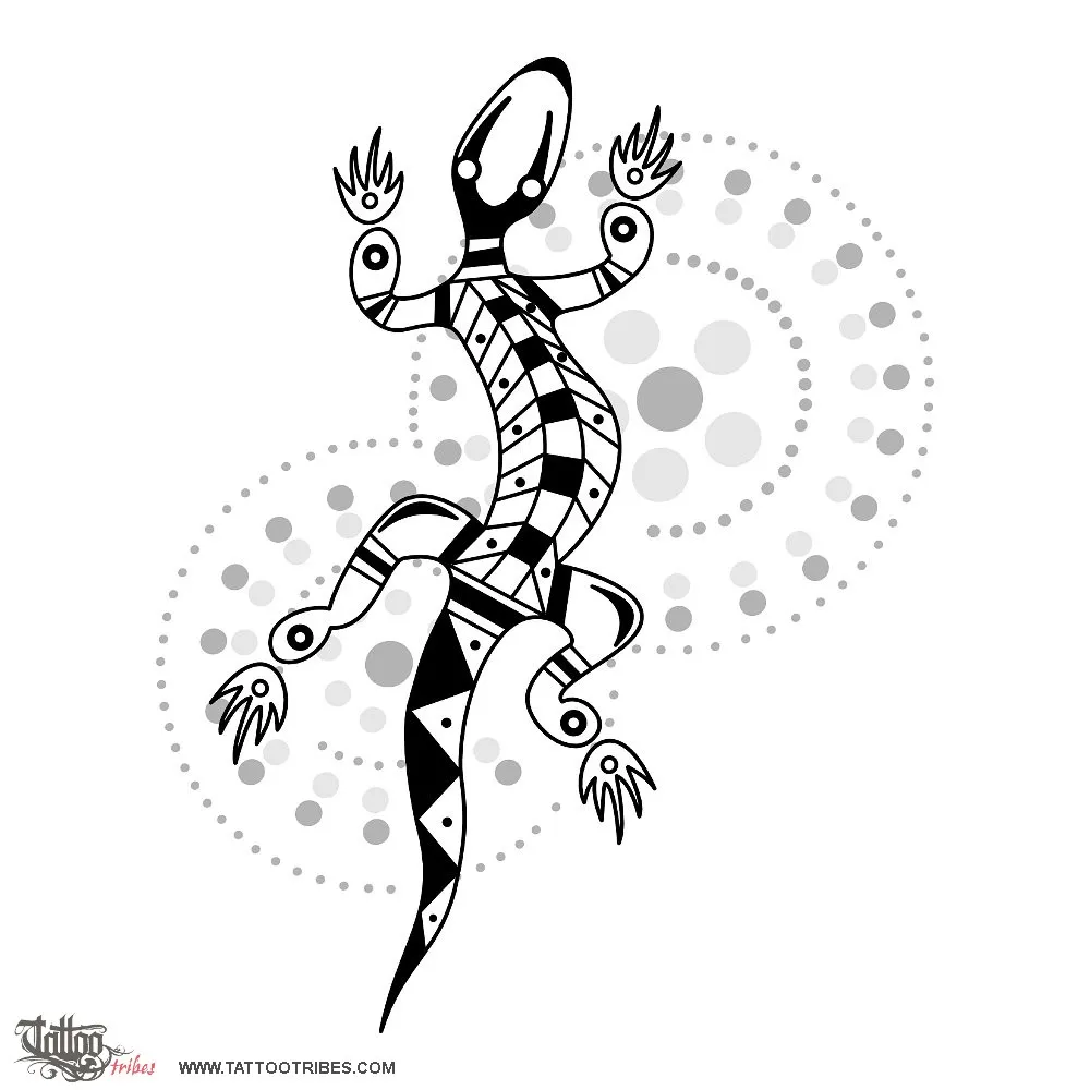 Tattoo image of Aboriginal gecko, Protection