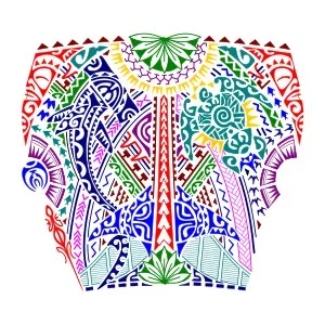 Polynesian coverup lower leg sleeve
tattoo