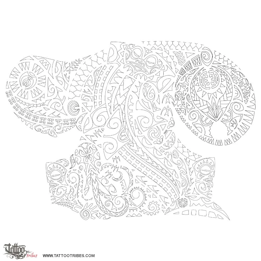 Stencil outline of Iho, Heart, essence