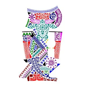Marquesan Tahitian full sleeveÂ tattoo