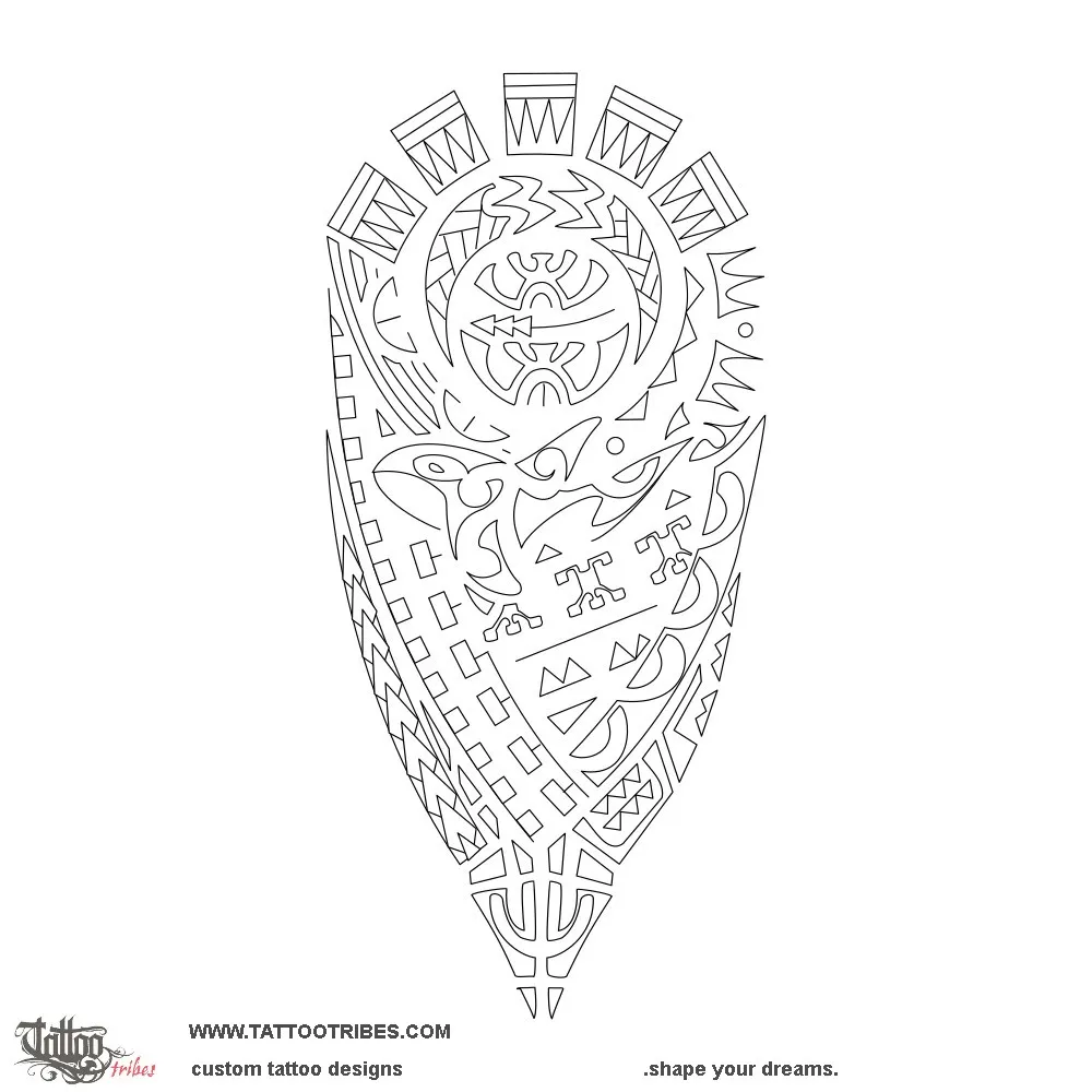 Stencil outline of Tam&amacr;hine, Daughter
