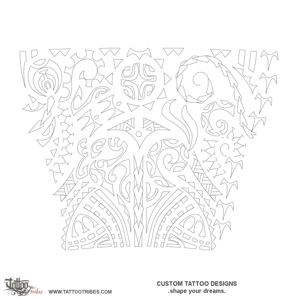 Stencil outline of Poutiriao, Spiritual guardian