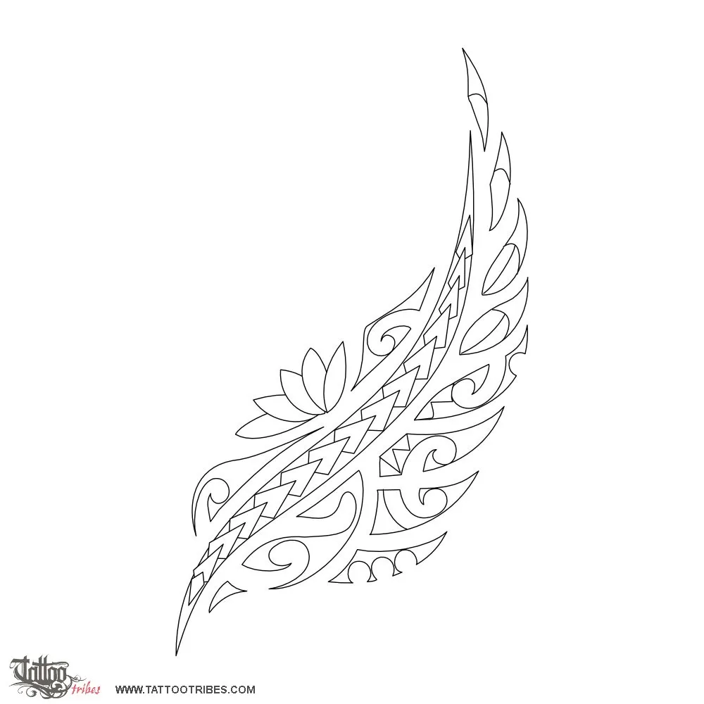 Stencil outline of Kaponga, Silver fern