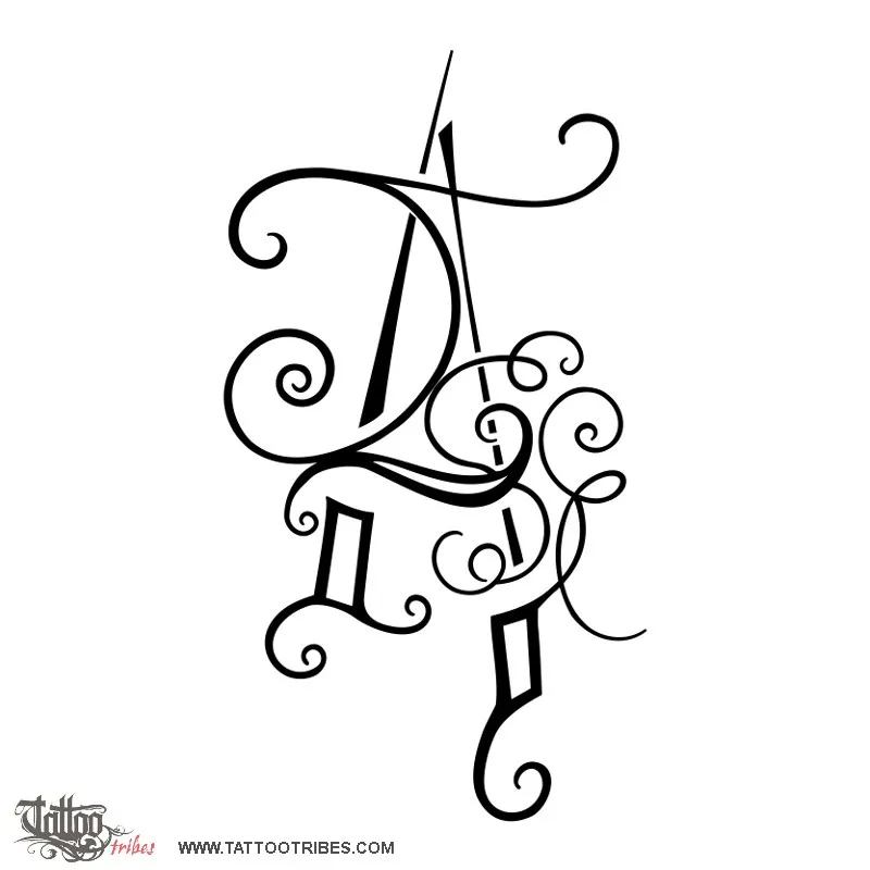 Tattoo image of Letter A, Alphabet