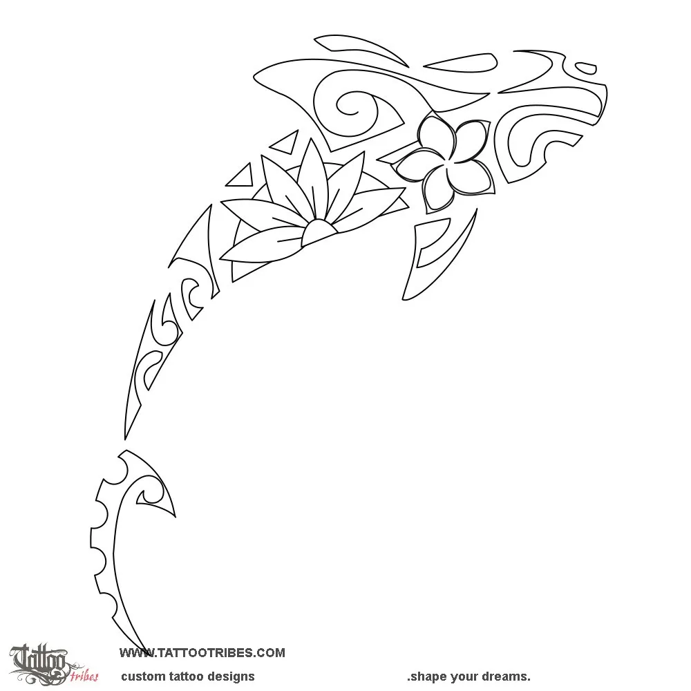 Stencil outline of Ma'o, Shark