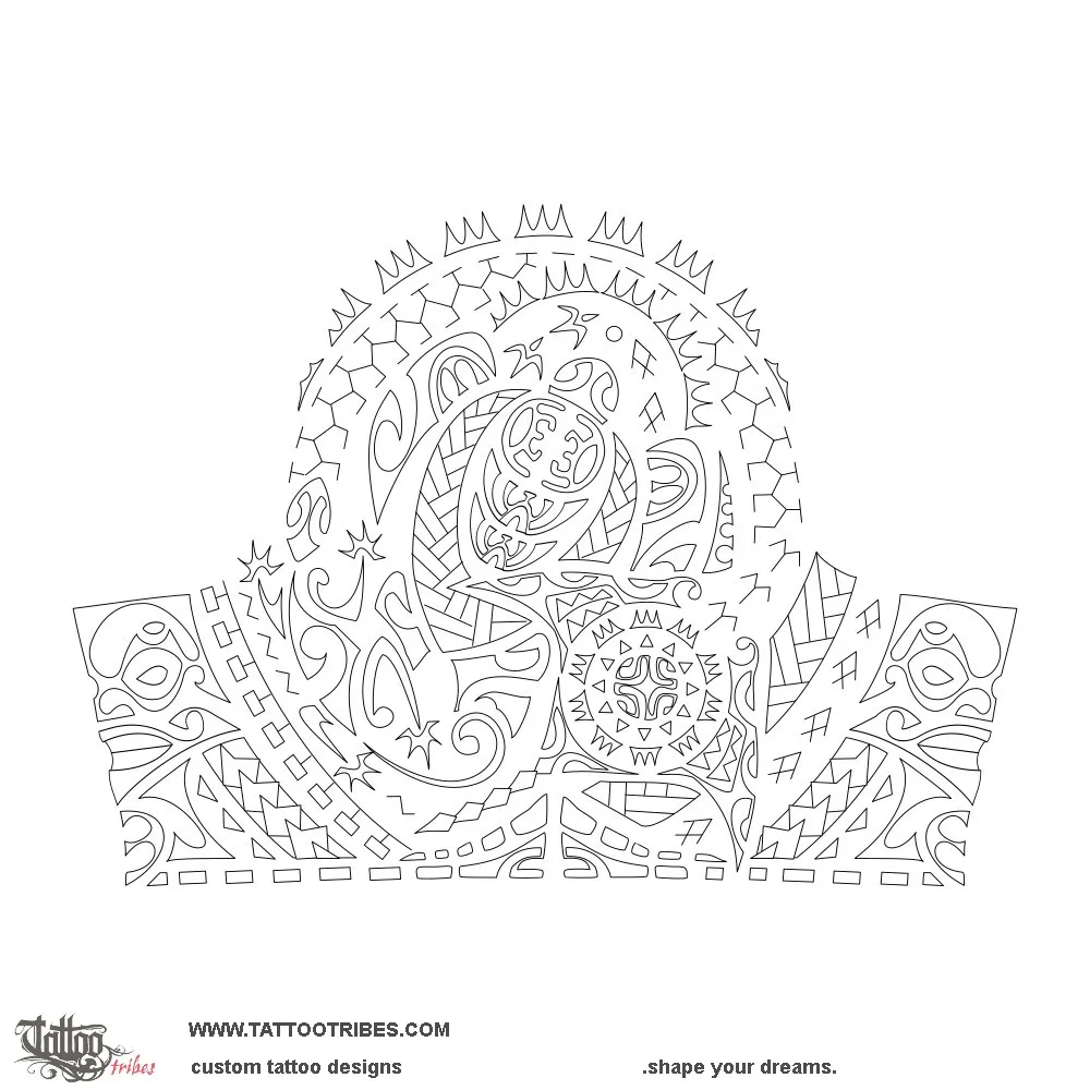 Stencil outline of Piti tamari'i, Two children
