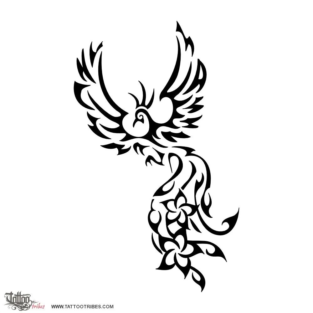 Tattoo image of C+A phoenix, Rebirth