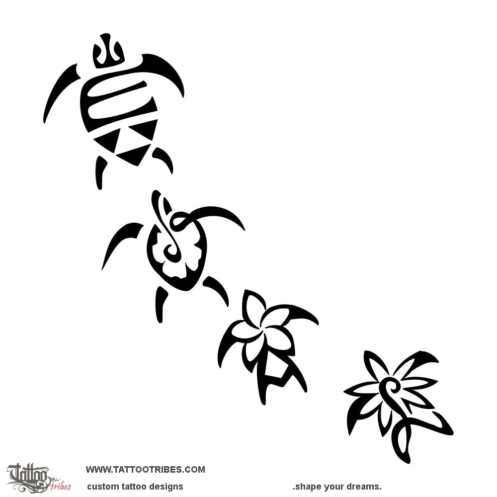 Tattoo image of 4 turtles, Family