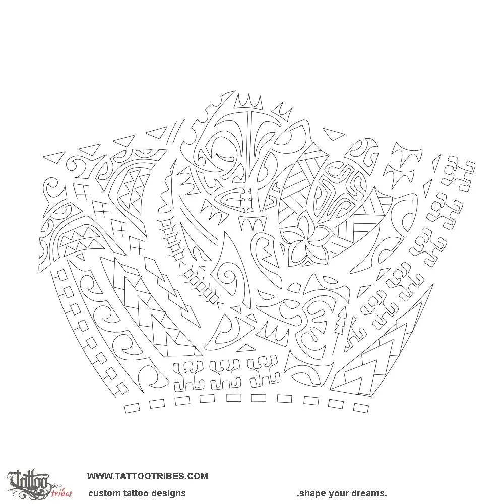 Stencil outline of Ranunu, Strong warrior