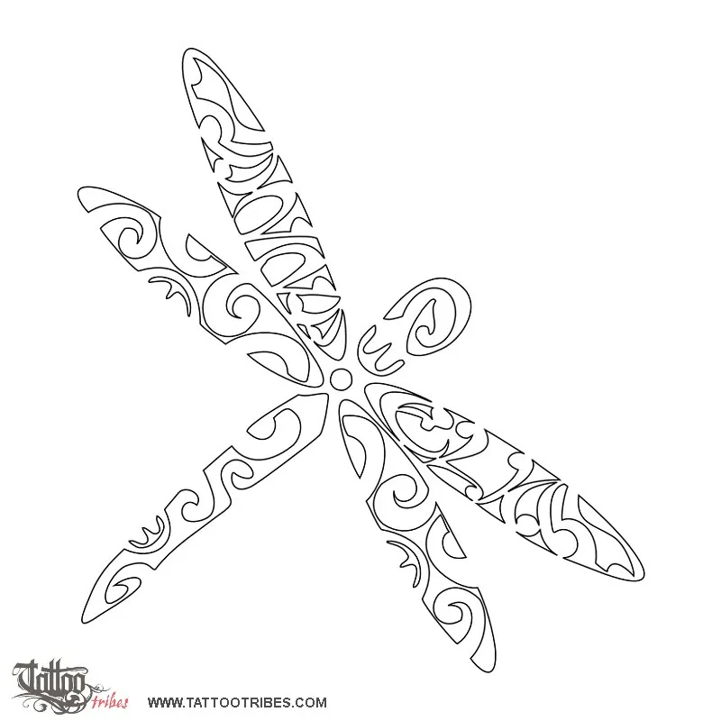 Stencil outline of Kapowai, Dragonfly