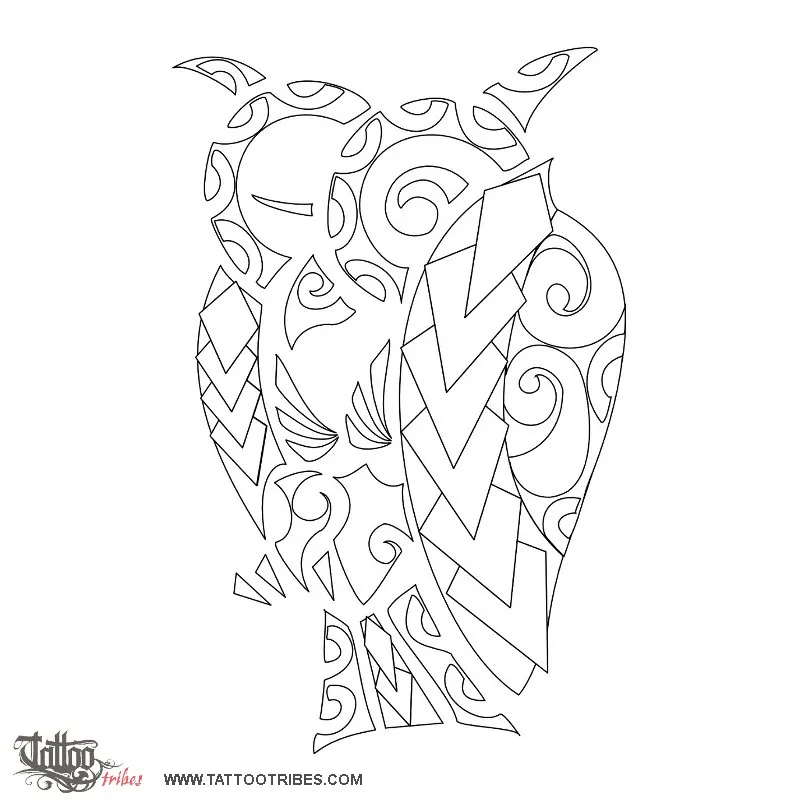 Stencil outline of Owl, Coverup