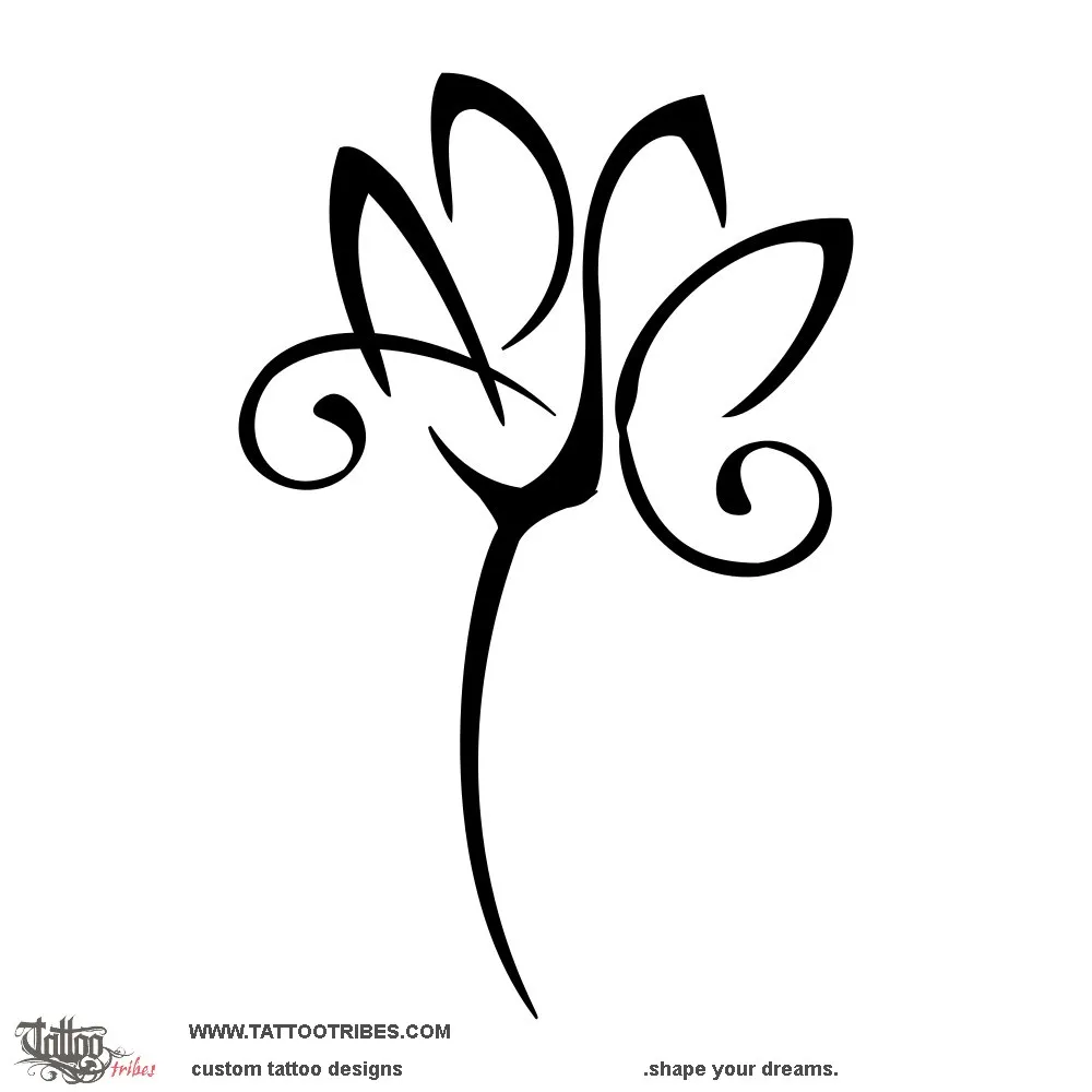 Tattoo image of A+D+S+G lotus, Perfection