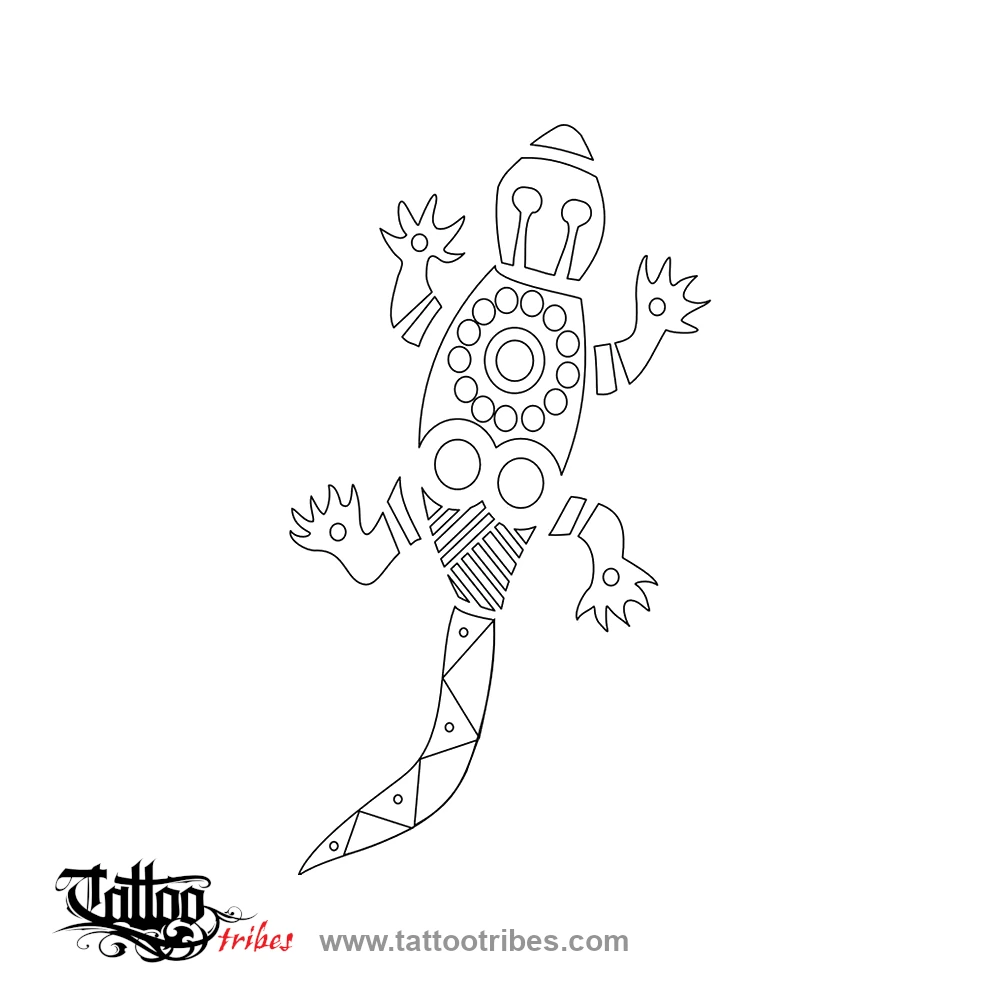 Stencil outline of Australian gecko, Protection