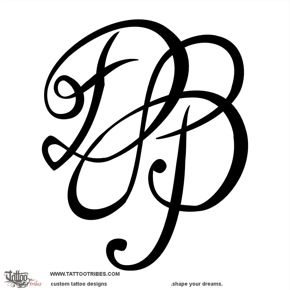 Tattoo image of D+P, d+p,lettering,union,infinity