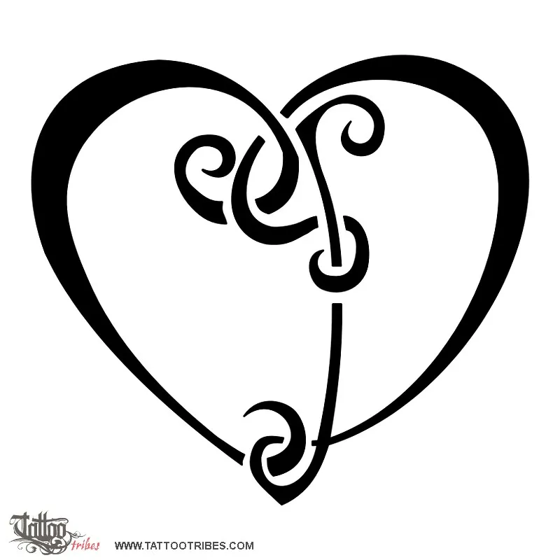 Tattoo image of C+D heart, Eternal union