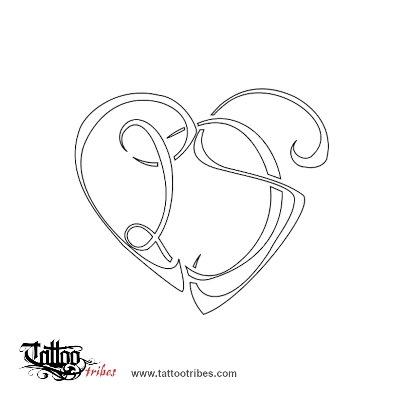 Stencil outline of C+D+S heart, Union, bond