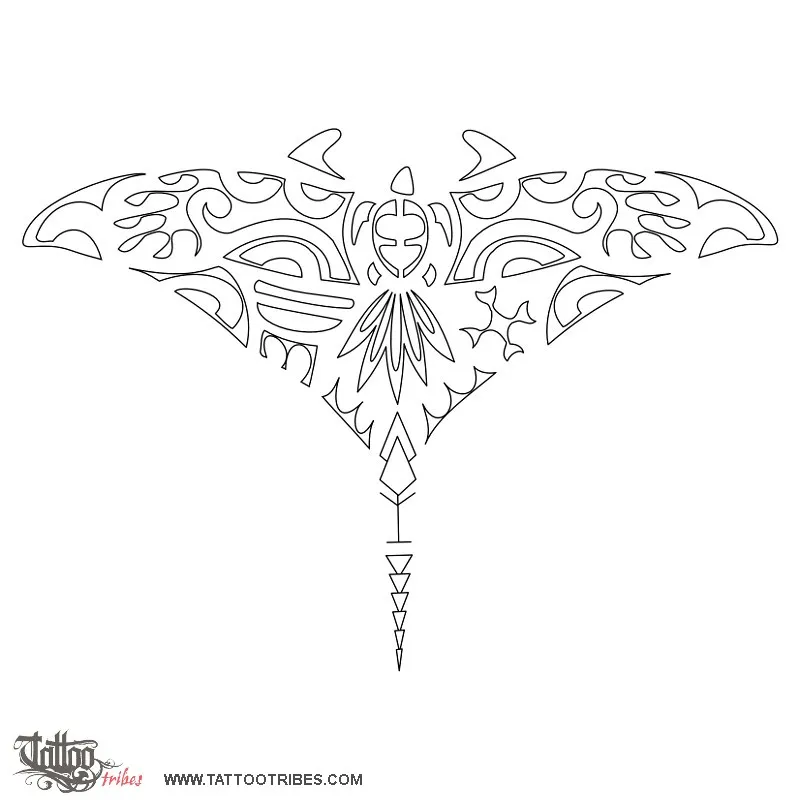Stencil outline of Manta ray, Calabria