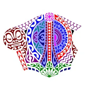 Polynesian son father sleeve tattoo