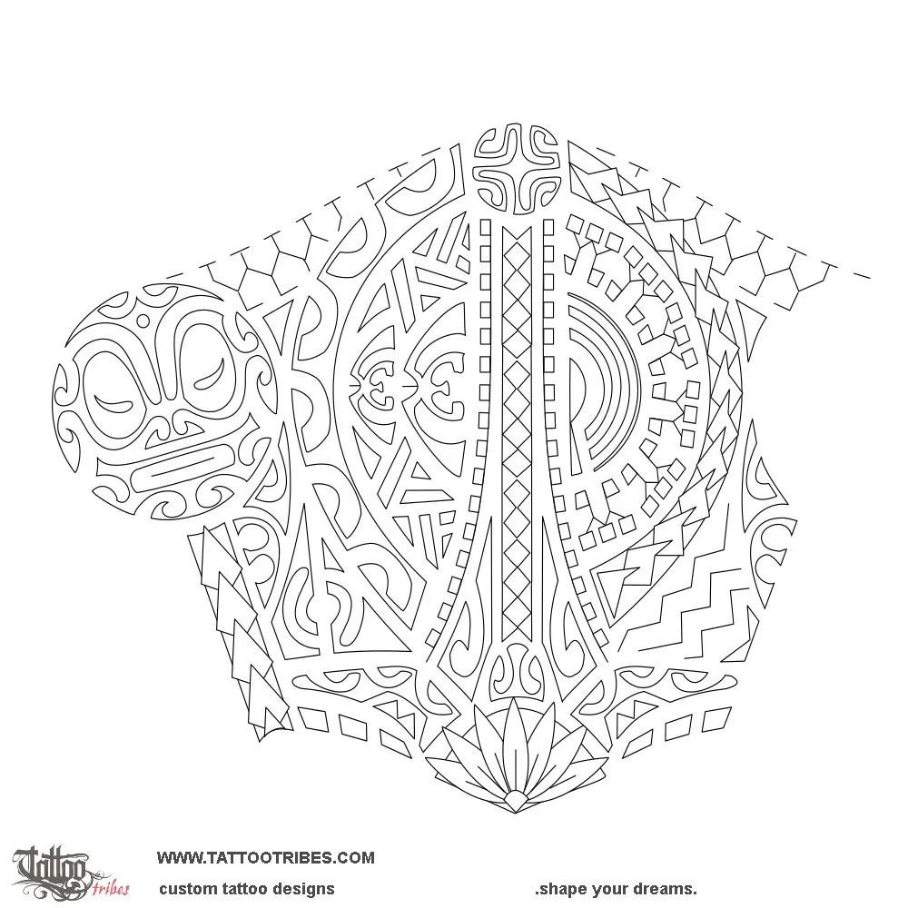 Stencil outline of Tamaiti, Son