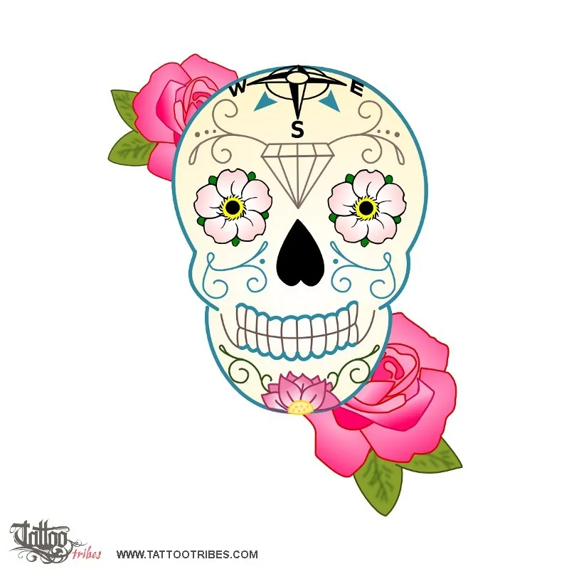 Tattoo image of Calavera, Sugar skull