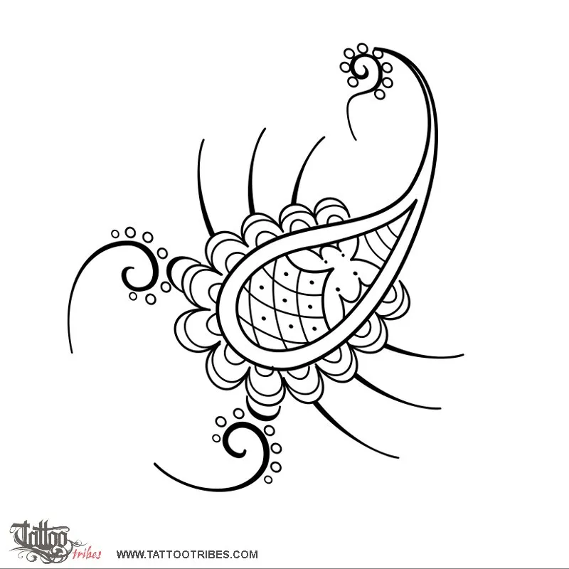 Tattoo image of Mehndi scorpion, Passional love