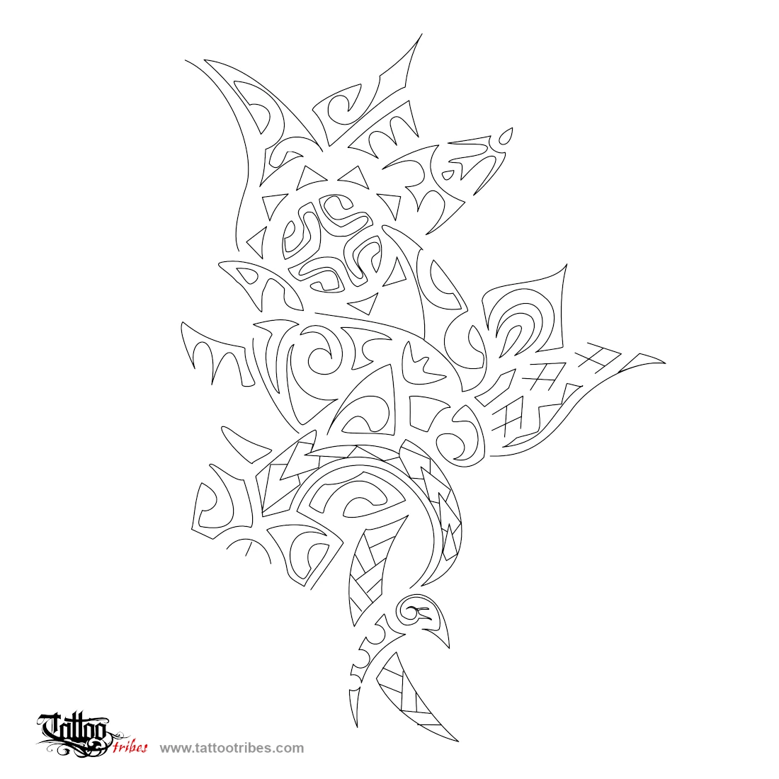 Stencil outline of Putiputi, Flowers