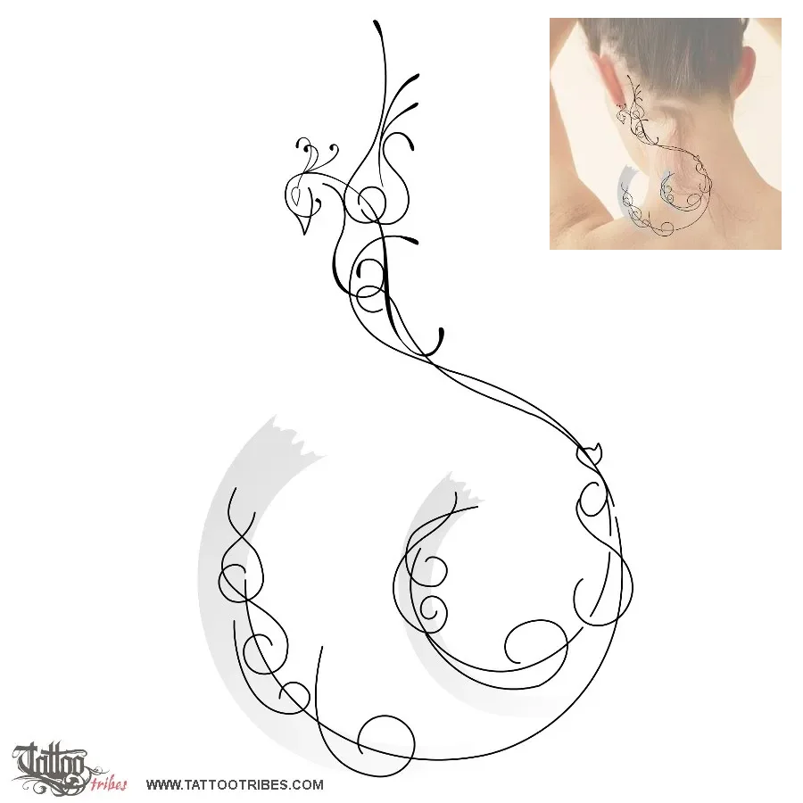 Tattoo image of S+F phoenix, Rebirth