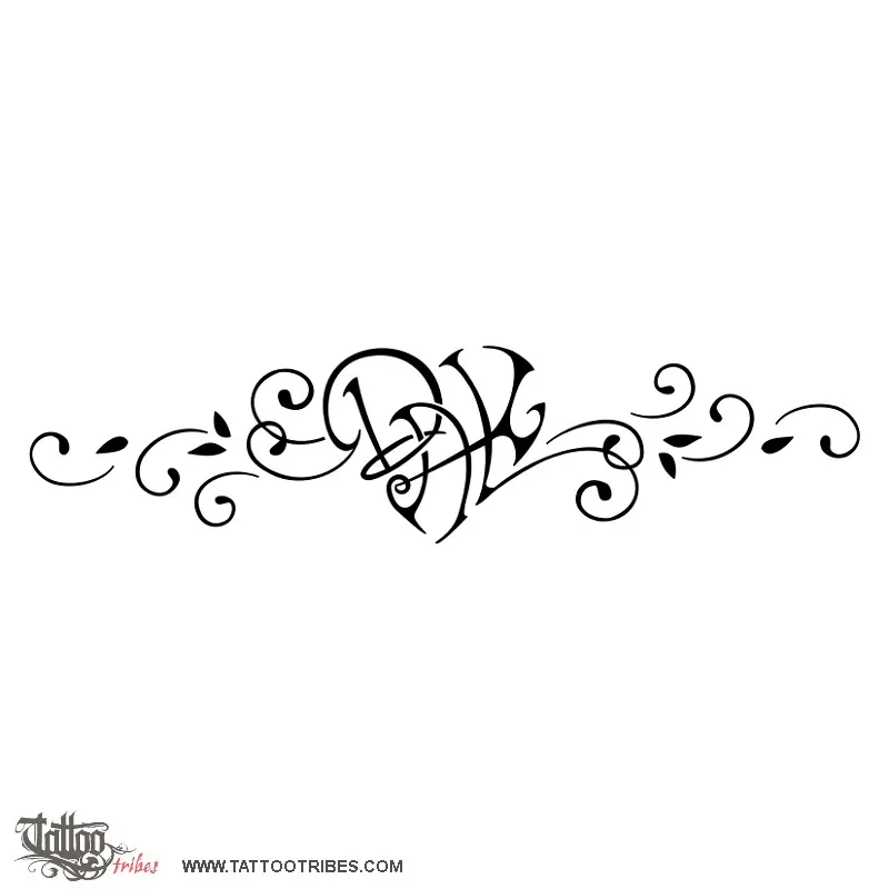 Tattoo image of D+A+K heart, Love