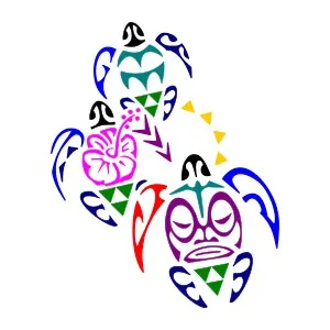 Polynesian style infinity symbol tattoo