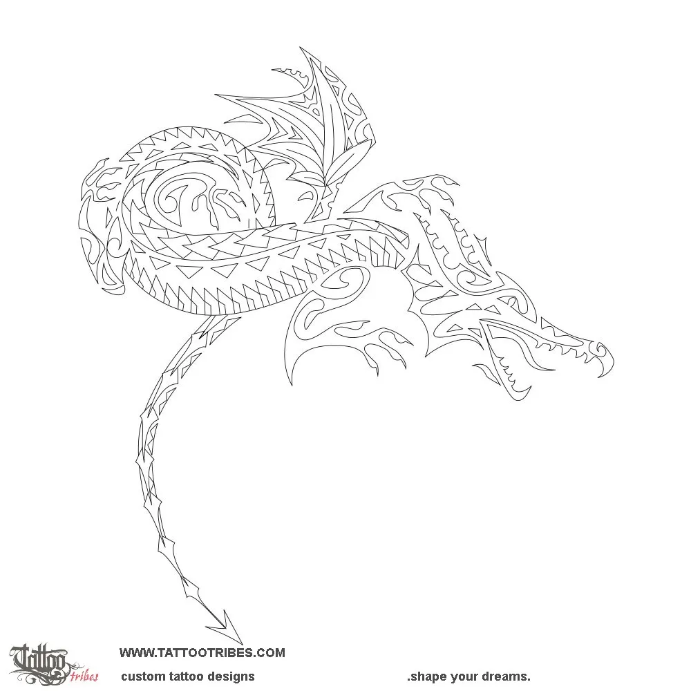 Stencil outline of Knucker, Water dragon