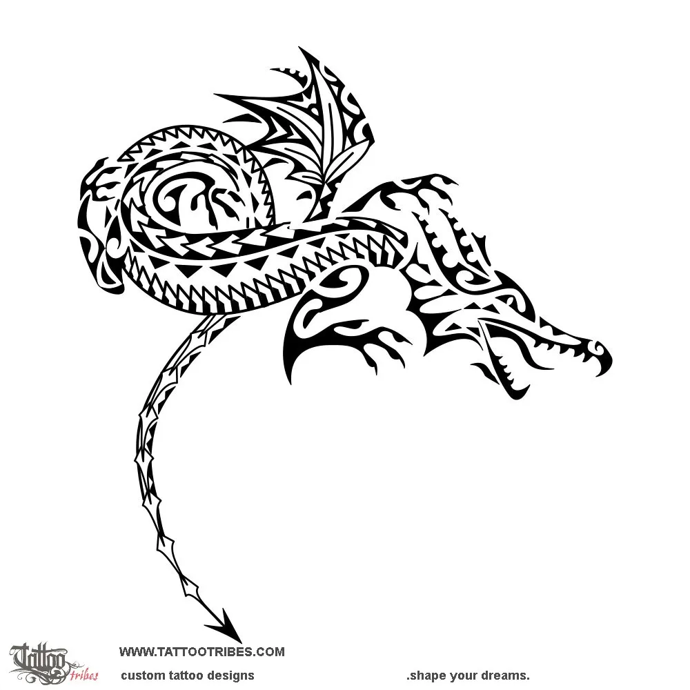 Tattoo image of Knucker, Water dragon