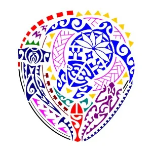 Polynesian shoulder familyÂ tattoo