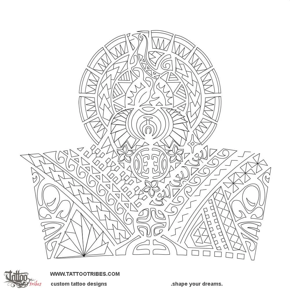 Stencil outline of Moataratua, Bold warrior