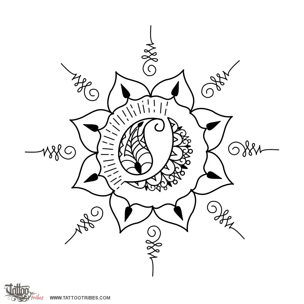 Tattoo image of Lotus flower, Balance