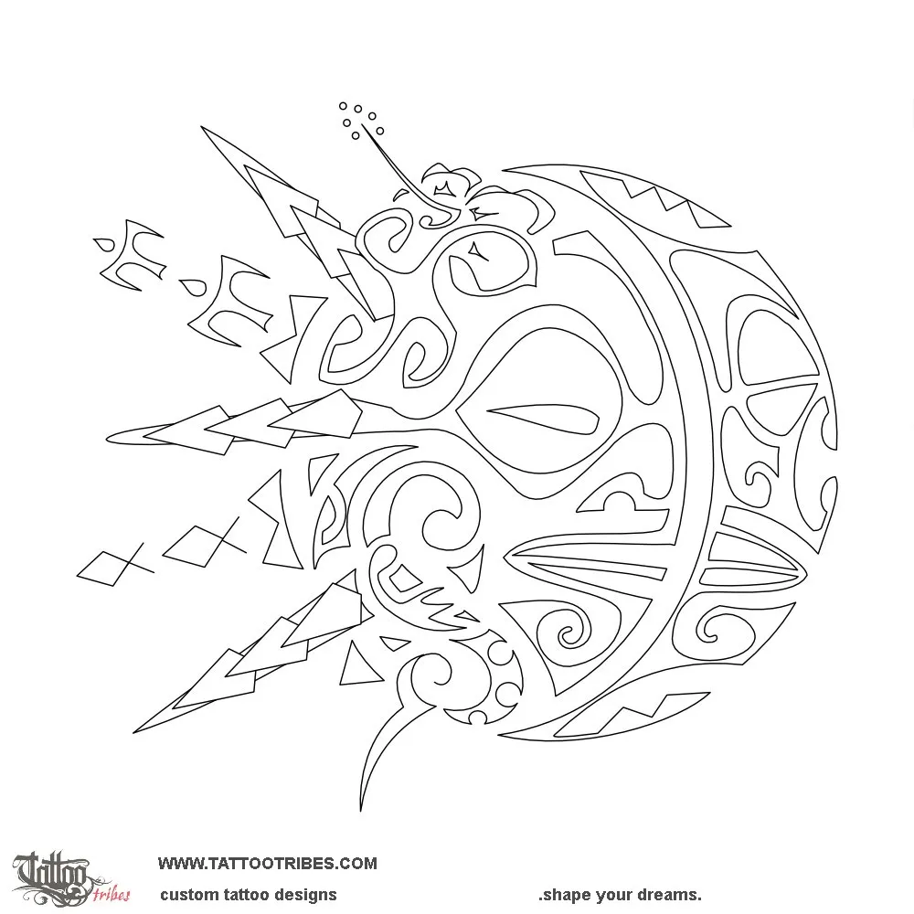 Stencil outline of Sunmoon, Dualism