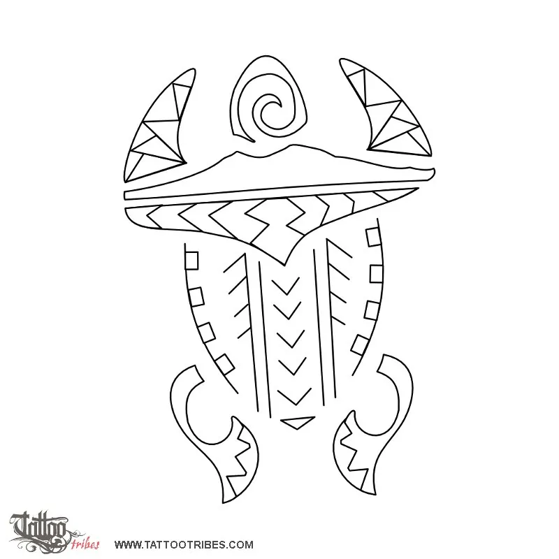 Stencil outline of Samoan turtle, Family, Naples