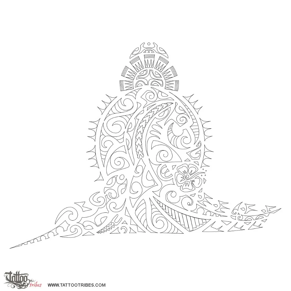 Stencil outline of Totika, Balanced