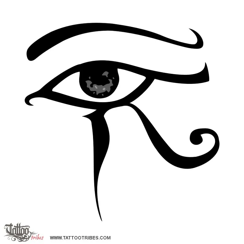 Tattoo image of Eye of Horus, Egyptian memory