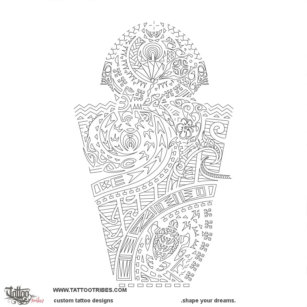 Stencil outline of Mixed sleeve, Erin