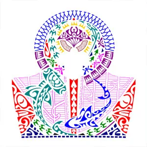Polynesian light looking halfsleeve
tattoo