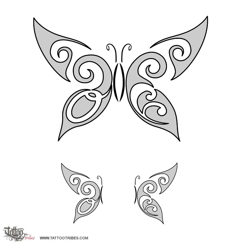Tattoo image of Coupled butterflies, Friendship